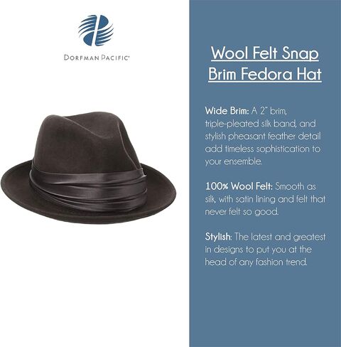 STACY ADAMS Men's Crush Wool Felt Fedora Hat L Red in Saudi Arabia