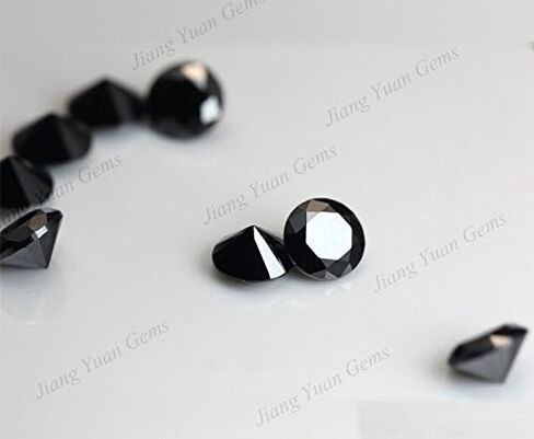 500PCS 0.8MM To 15.0 MM AAAAA Round Machine Cut Black Loose CZ Stones Cubic Zirconia in Saudi Arabia
