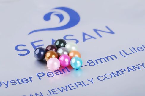 محار اكويا للمياه المالحة مع لؤلؤ داخلي من سياسان، 10 قطع (7-8 ملم) (اللون II) in Kuwait