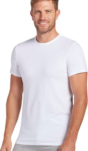 Jockey Men's Undershirt Slim Fit Cotton Stretch Crew Neck T-Shirt - 6 Pack in Saudi Arabia