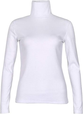 Roselux Women Long Sleeve Knit Ribbed Turtleneck Layer Tops Neon Green Elastic Shirt Pullovers Slim Fit Sweater in Saudi Arabia
