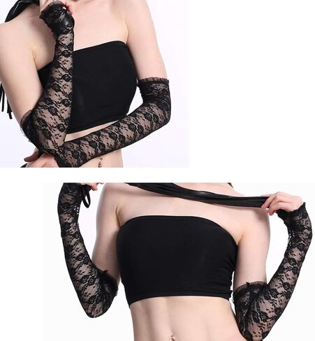 Cxapnstou Women Lace Gloves Elegant Courtesy Glove for Wedding Dinner Parties（Many Styles） in Saudi Arabia