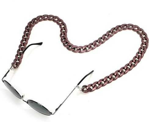 Hip Hop Gold Silver Black Sunglasses Acrylic Chain Eyewear Retainer Glasses Mask Strap Holder in Saudi Arabia