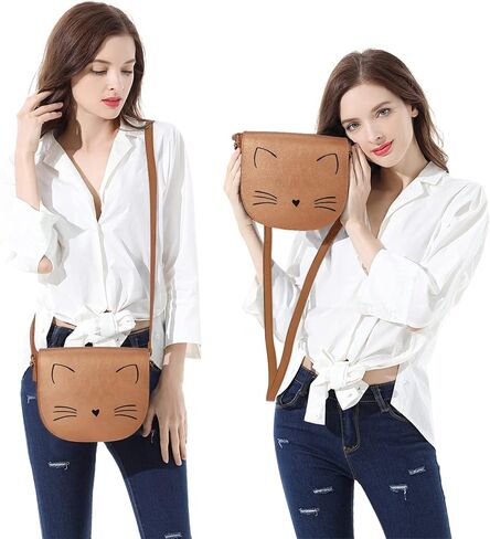 Gladdon Crossbody Bags for Teen Girls Small Fashion Preteen Purses Cat Gold in Kuwait