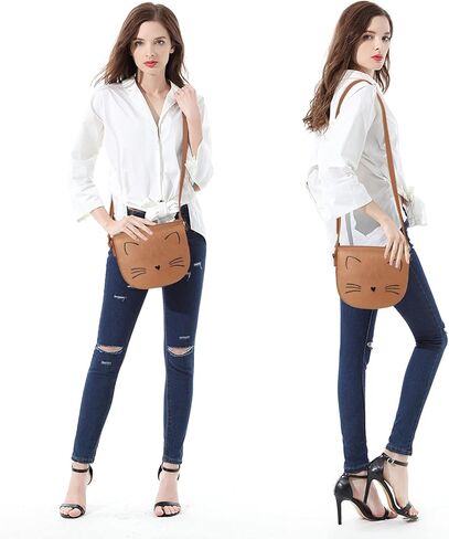 Gladdon Crossbody Bags for Teen Girls Small Fashion Preteen Purses Cat Gold in Kuwait