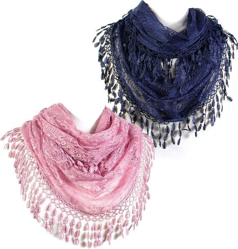 وشاح ودانتيل إنفينيتي أنثوي مع هامش على شكل دمعة in Kuwait