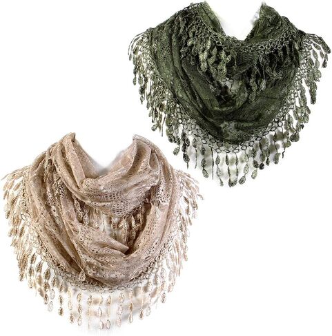 وشاح ودانتيل إنفينيتي أنثوي مع هامش على شكل دمعة in Kuwait