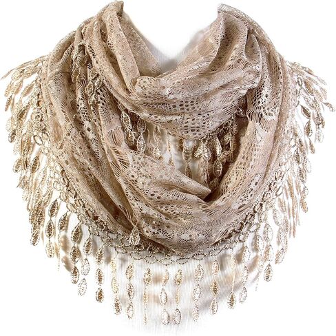 وشاح ودانتيل إنفينيتي أنثوي مع هامش على شكل دمعة in Kuwait