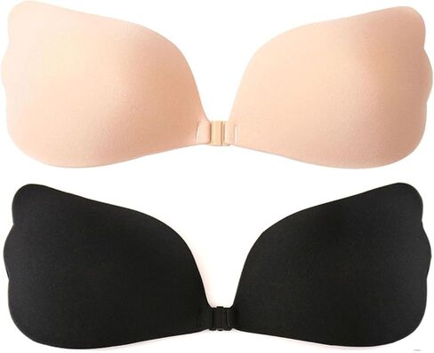 حمالات صدر لاصقة بدون حمالات، زوجان من حمالة الصدر بدون ظهر، حمالة صدر غير مرئية، حمالة صدر قابلة لإعادة الاستخدام بدون ظهر للنساء in Kuwait
