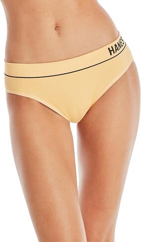 Hanes Women's Originals Seamless Stretch Rib Bikini Panties Pack, Assorted Colors, 6-Pack in Saudi Arabia