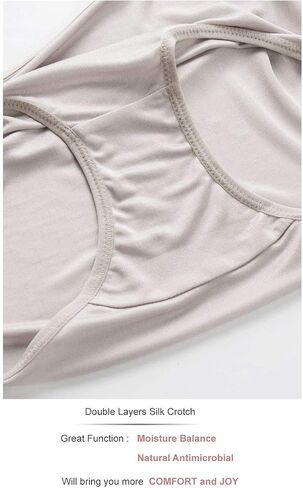 SilRiver Women's 100% Silk Panty Briefs Travel Hipster Bikini Underwear (2pcs Pack) Breathable Underpants in Kuwait