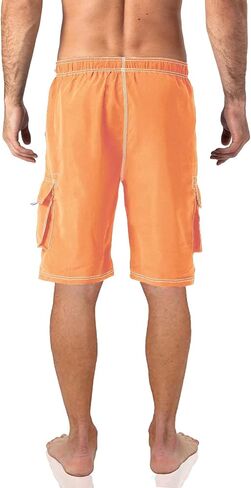 MAGCOMSEN Men's Swim Trunks with Mesh Liner 4 Pockets Quick Dry Beachwear Swimuits Board Shorts in Saudi Arabia