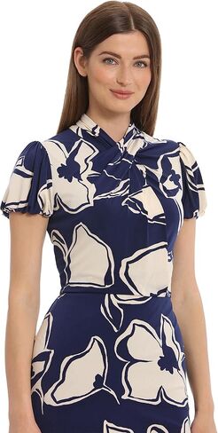 Maggy London Women's Sophisticated Twist Neck Detail Sheath Workwear Office Career Occasion Event Guest of in Kuwait