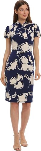Maggy London Women's Sophisticated Twist Neck Detail Sheath Workwear Office Career Occasion Event Guest of in Kuwait