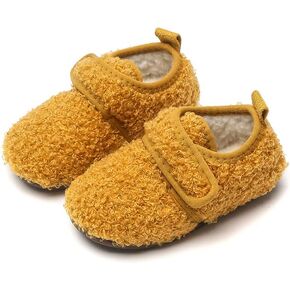 FABRST Toddler Boys Girls Winter Warm Plush Slipper Light-weight Soft Home Sneakers Anti-slip House Shoes