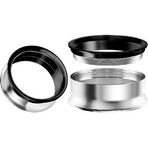 BIG GAUGES Pair of Internally Threaded Surgical Steel Black Double Flared Piercing Jewelry Earring Stretcher Plug Tunnel Lobe in Kuwait