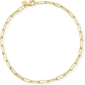 Ross-Simons RS Pure Italian 14kt Yellow Gold Paper Clip Link Anklet. 9 inches, 9 inches, Gold, not known in Saudi Arabia