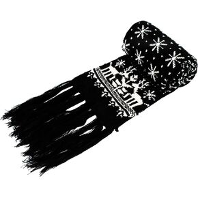 Felice Ann Unisex Christmas Reindeer Snowflake Scarf Fall Winter Warm Knit Long Scarf in Kuwait