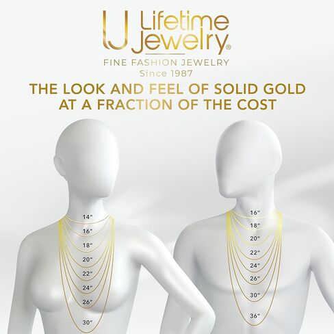 LIFETIME JEWELRY 9mm Miami Curb Cuban Link Chain Necklace 24k Gold Plated in Saudi Arabia