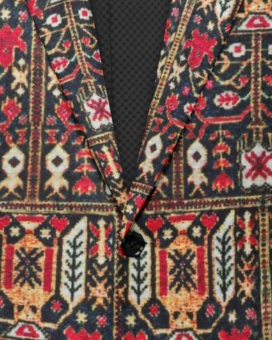 Men's Printed Blazer 2 Button Long Sleeve Regular Fit Suit Jacket Business Lightweight Casual Sport Coat in Saudi Arabia