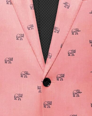 Men's Printed Blazer 2 Button Long Sleeve Regular Fit Suit Jacket Business Lightweight Casual Sport Coat in Saudi Arabia