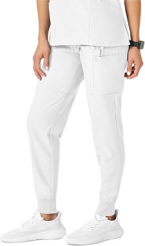 WonderWink W123 Women’s Comfort Waist Cargo Jogger Pant — White, Small in Saudi Arabia