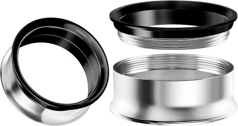 BIG GAUGES Pair of Internally Threaded Surgical Steel Black Double Flared Piercing Jewelry Earring Stretcher Plug Tunnel Lobe in Kuwait