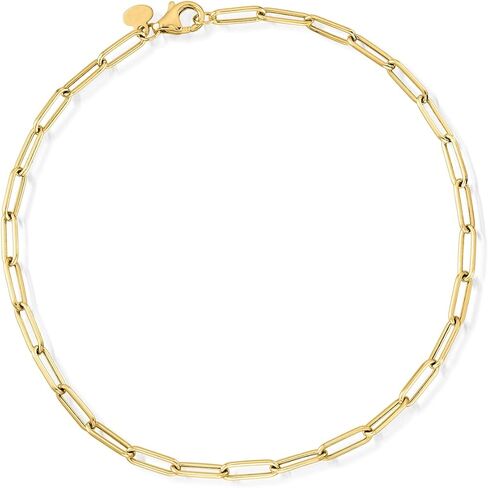Ross-Simons RS Pure Italian 14kt Yellow Gold Paper Clip Link Anklet. 9 inches in Saudi Arabia