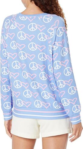 PJ Salvage Women's Loungewear Peace and Love Long Sleeve Top in Saudi Arabia