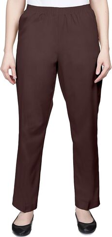Alfred Dunner Womens Plus-Size Soft Twill Mid-Rise Regular Fit Straight Leg Short Length Casual Pant in Saudi Arabia