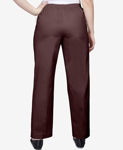 Alfred Dunner Womens Plus-Size Soft Twill Mid-Rise Regular Fit Straight Leg Short Length Casual Pant in Saudi Arabia