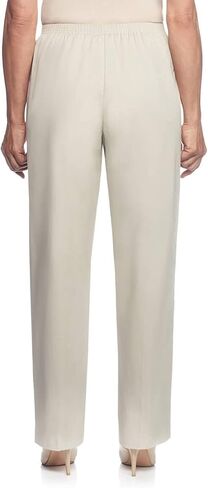 Alfred Dunner Womens Plus-Size Soft Twill Mid-Rise Regular Fit Straight Leg Short Length Casual Pant in Saudi Arabia