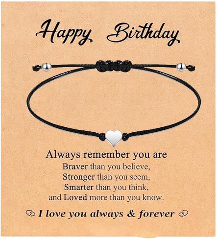 GDBAIXIMY هدية عيد ميلاد سوار على شكل قلب، هدية للنساء، الابنة، أحبك دائمًا وإلى الأبد in Kuwait