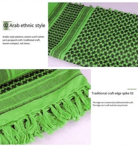 وشاح LORJE شماغ قطن 100% وشاح عربي تكتيكي سميك للصحراء للنساء والرجال in Kuwait