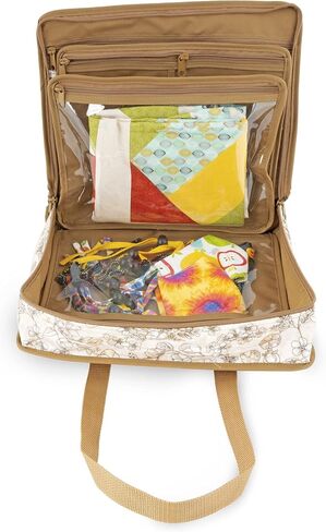 Dritz Project Organizer Bag, Beige Floral in Saudi Arabia