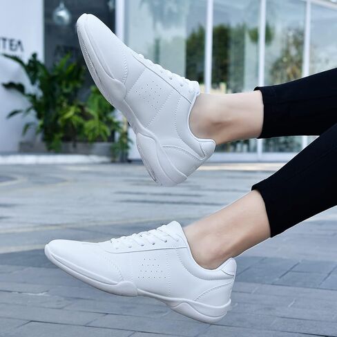 ZVC Cheer Shoes Girls White Cheerleading Shoes for Women Cheer Sneakers Youth Kids in Kuwait