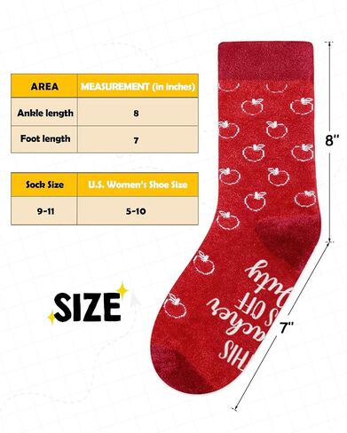 Vansolinne Teacher Socks, Women Plush Crew Socks Teacher Appreciation Gifts, Cupcake Socks w/funny words, Cozy Soft Fabric Classic School Patterns Thick Socks for Cold Weather, Set of 3 in Saudi Arabia