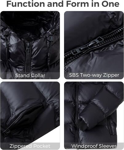 wantdo Men's Winter Coats Puffer Parka Jacket Warm Windproof Coat with Hood in Saudi Arabia