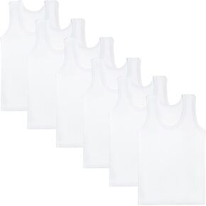 Phedrew 6 قطع قميص داخلي ناعم بدون أكمام من القطن قمصان بدون أكمام للفتيات والأولاد للجنسين in Kuwait