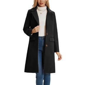 معطف شتوي نسائي من BDQING ذو طية صدر مزدوجة وحزام متوسط ​​الطول للارتداء الخارجي in Kuwait