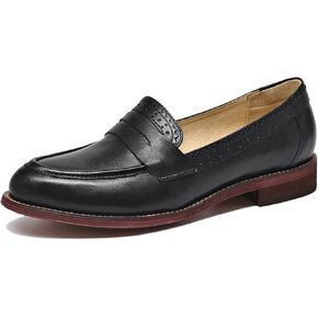 Women's Classic Sheepskin Penny Loafers Comfortable Slip On Dress Flats Shoes in Kuwait