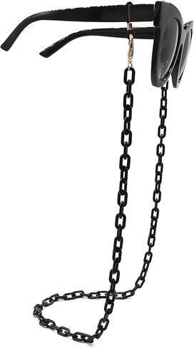 ميلك + ساس سلاسل الكمامة، حزام سلسلة النظارات، حامل النظارات الشمسية، حامل النظارات الشمسية للنساء، مقاس S، لون اسود in Kuwait