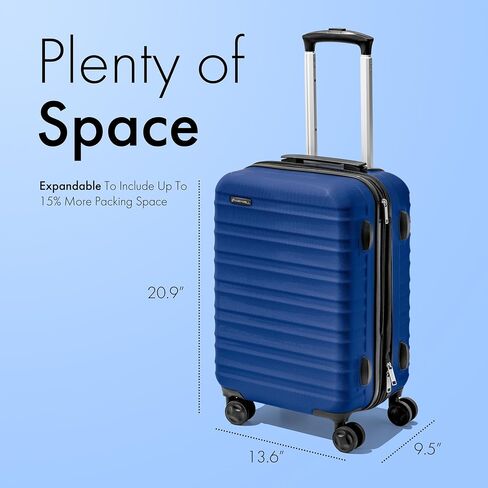 Carrywell (غير مصنوع في الصين) قرص أمتعة صلب مقاس 21 بوصة، قابل للتوسيع، هيكل مقاوم للخدش، 4 عجلات دوارة (أزرق داكن) in Saudi Arabia