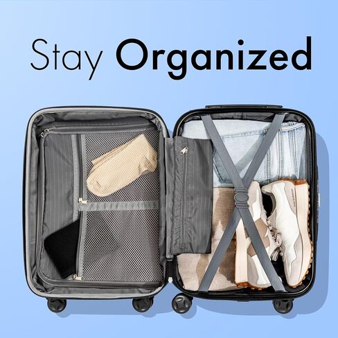 Carrywell (غير مصنوع في الصين) قرص أمتعة صلب مقاس 21 بوصة، قابل للتوسيع، هيكل مقاوم للخدش، 4 عجلات دوارة (أزرق داكن) in Saudi Arabia