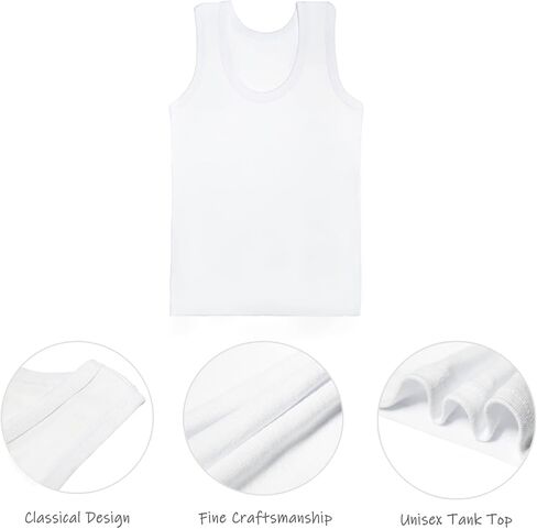 Phedrew 6 قطع قميص داخلي ناعم بدون أكمام من القطن قمصان بدون أكمام للفتيات والأولاد للجنسين in Kuwait