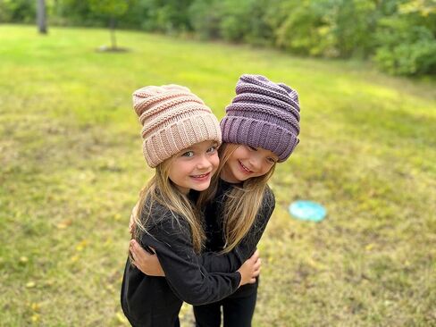 Funky Junque Knit Beanie Hat for Kids Baby Oversized Chunky Winter Slouchy Hats Ski Cap Boys Girls in Saudi Arabia