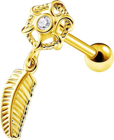 BIG GAUGES Piece of 316L Surgical Steel 16g Gauge 1.2mm 6mm Tragus Helix Cartilage Dream Catcher Earrings Lobe Piercing Jewelry in Saudi Arabia