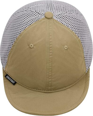 Croogo Breathable Short Brim Baseball Cap Mesh Trucker Hat Soft Flat Bill Dad Hats Lightweight Ultra Thin Sport Sun Cap in Saudi Arabia