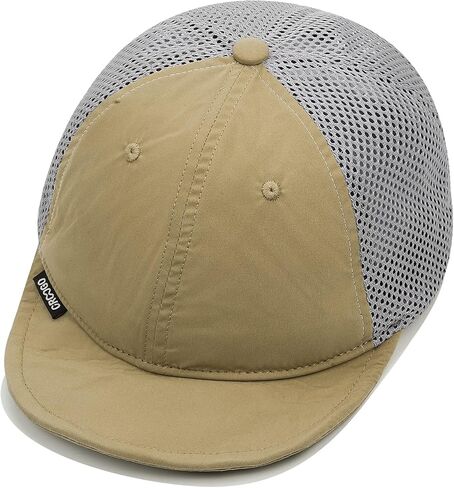 Croogo Breathable Short Brim Baseball Cap Mesh Trucker Hat Soft Flat Bill Dad Hats Lightweight Ultra Thin Sport Sun Cap in Saudi Arabia