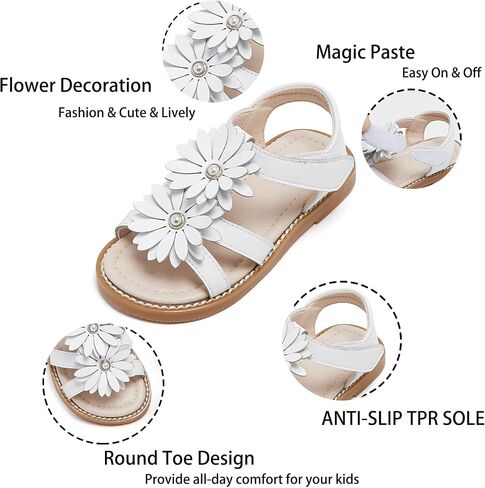 Kiderence Toddler Girls Sandals Little Girls Kids Summer Shoes Toddler Sandals in Saudi Arabia